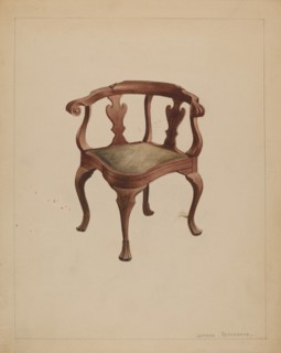 Corner Chair, 1936. Creator: Lorenz Rothkrantz.