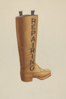 Shop Sign, 1935/1942. Creator: Albert Ryder.