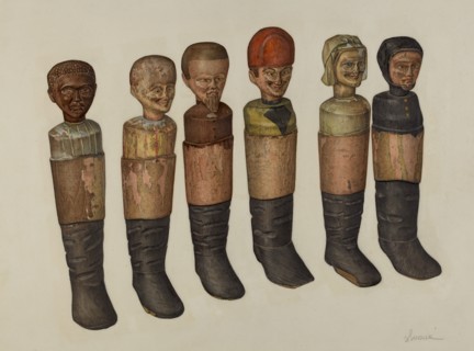 Pa. German Pins, 1935/1942. Creator: Selma Sandler.