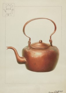 Copper Kettle with Spout, c. 1936. Creators: Gordon Saltar, James M. Lawson.