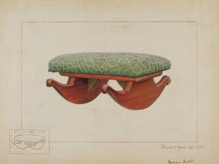 Rocker Footstool, c. 1937. Creator: Vincent P. Rosel.