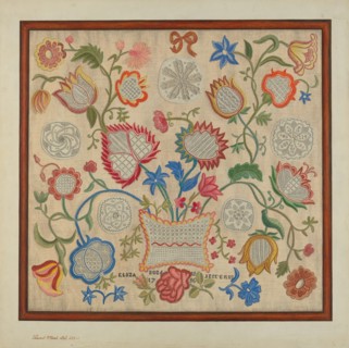 Embroidered Sampler, c. 1937. Creator: Vincent P. Rosel.