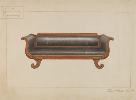 Sofa, c. 1937. Creator: Vincent P. Rosel.