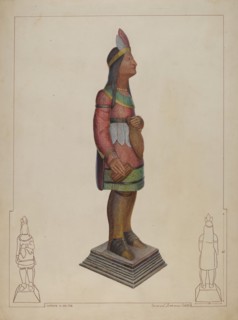 Cigar Store Indian, c. 1937. Creator: Gordon Saltar.