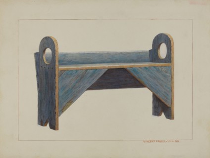 Wagon Bench, c. 1938. Creator: Vincent P. Rosel.