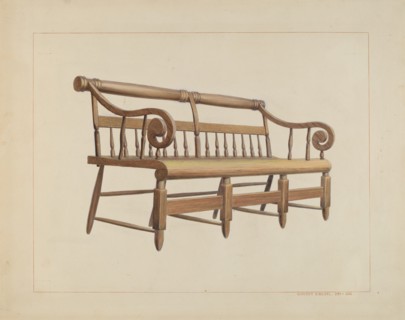 Settee, c. 1938. Creator: Vincent P. Rosel.