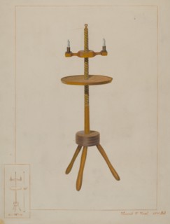 Maple Candlestand, c. 1938. Creator: Vincent P. Rosel.