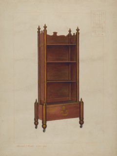 Bookcase, c. 1938. Creator: Vincent P. Rosel.