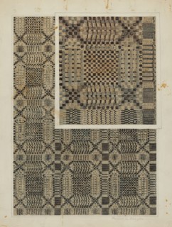 Woven Coverlet, c. 1938. Creator: Manuel G. Runyan.