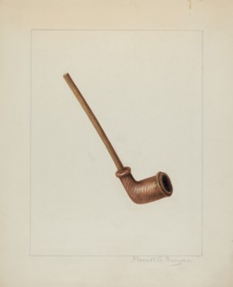 Clay Pipe, c. 1938. Creator: Manuel G. Runyan.