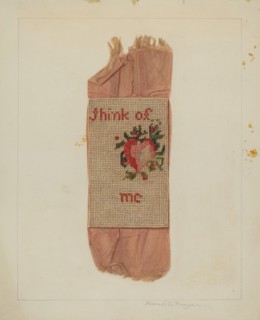 Bookmark (Valentine), c. 1938. Creator: Manuel G. Runyan.