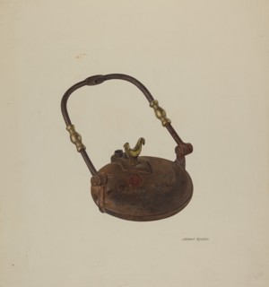 Camp Lamp, c. 1939. Creator: Albert Rudin.