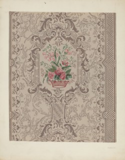 Bandbox (Wall Paper), c. 1939. Creator: Gilbert Sackerman.
