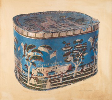 Bandbox with Cover, c. 1939. Creator: Gilbert Sackerman.