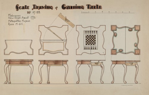 Gaming Table, c. 1940. Creator: M. Rosenshield-von-Paulin.