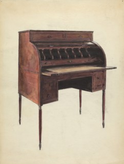 Roll-Top Desk, c. 1953. Creator: M. Rosenshield-von-Paulin.