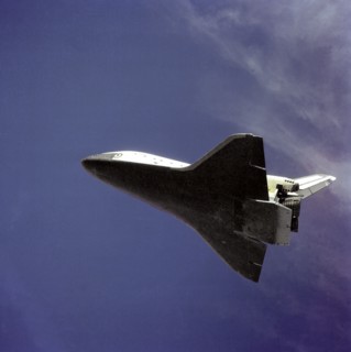 Space Shuttle Columbia on final approach, USA, 1981. Creator: NASA.