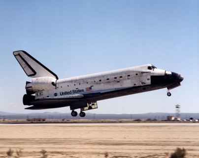 STS-92 touching down, Edwards Air Force Base, California, USA, October 24, 2000.  Creator: NASA.