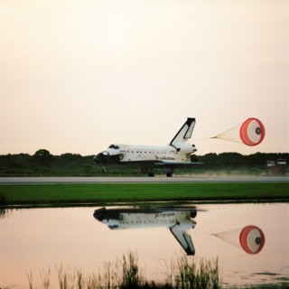 STS-94 landing, Kennedy Space Center, Florida, USA, July 17, 1994.  Creator: NASA.