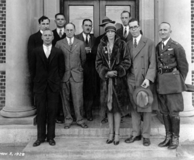 Amelia Earhart visits NACA, Virginia, USA, Nov. 5, 1928. Creator: Unknown.