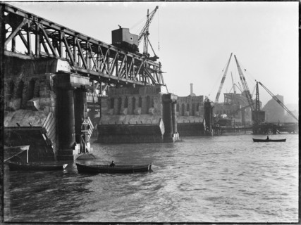 Demolition of Waterloo Bridge, Lambeth, Greater London Authority, 1936. Creator: Charles William  Prickett.
