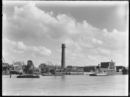 Shot Tower and Lead Works, Belvedere Road, Lambeth, Greater London Authority, 1936. Creator: Charles William  Prickett.