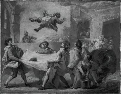 Sancho Panza Being Tossed in a Blanket, 1723/24. Creator: Pierre Charles Tremolieres.
