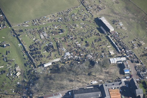 Scrap yard, Staffordshire, 2015. Creator: Historic England.