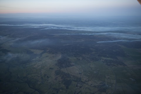 Fires on Dallow Moor, North Yorkshire, 2015. Creator: Historic England.