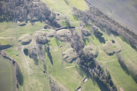 Ironstone mining shaft mounds, Tankersley Park, Barnsley, 2015. Creator: Historic England.
