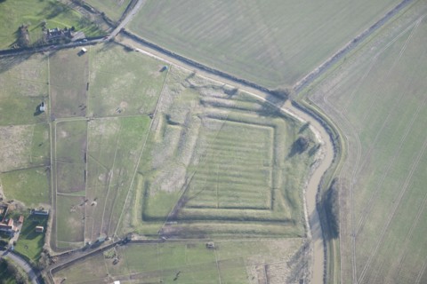 Hawton moated site and ridge and furrow earthworks, Nottinghamshire, 2015. Creator: Historic England.