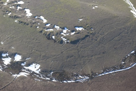 Practice trenches, Redmires First World War Training Area, Hallam Moors, Sheffield, 2015. Creator: Historic England.