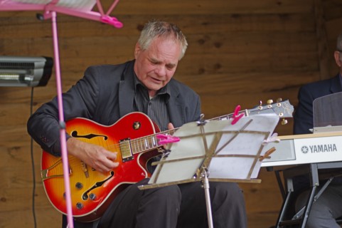 Shane Hill, Jo Harrop Quartet, Listening Room Jazz, Three Horseshoes, Knockholt, Kent, July 2021. Creator: Brian O'Connor.