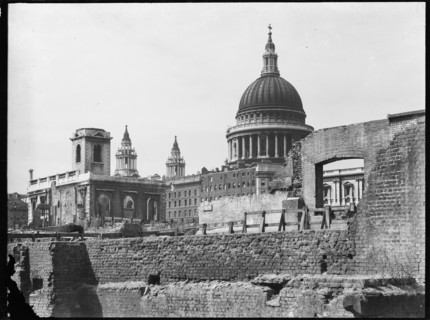 St Paul's Cathedral, St Paul's Churchyard, City of London, City of London, GLA, 1941-1945. Creator: Charles William  Prickett.