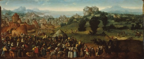 Landscape with Tournament and Hunters, 1519/20. Creator: Jan van Scorel.