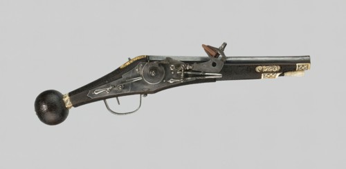 Wheellock Puffer (Pistol) for the Mounted Bodyguard of the Elector of Saxony, Dresden, 1591. Creator: Abraham Dressler.