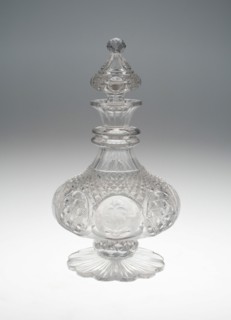 Decanter with Stopper, Lunéville, c. 1886. Creator: Baccarat Glasshouse.