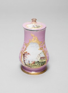 Mustard Pot and Cover, England, c. 1770. Creator: Unknown.