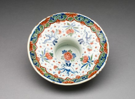 Chocolate Cup Stand, Delft, 1701/22. Creator: De Griekesche A.