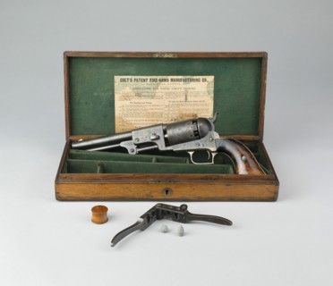 Cased Colt Dragoon Model 1848 (1st issue) Revolver, England, 1848/68. Creator: Unknown.