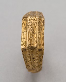 Ring with the Virgin and Child and Saints Margaret and Catherine, England, c. 1425-c. 1480. Creator: Unknown.