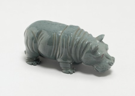 Miniature Hippopotamus, Saint Petersburg, c. 1890/00. Creator: Fabergé Workshop.