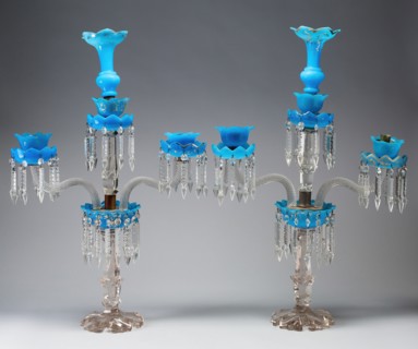 Two Candelabra, France, c. 1835. Creator: Unknown.