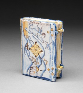 Perfume Flask in form of a Book, France, c. 1750/1800. Creator: Unknown.