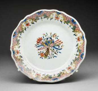 Plate, Rouen, c. 1760. Creator: Unknown.