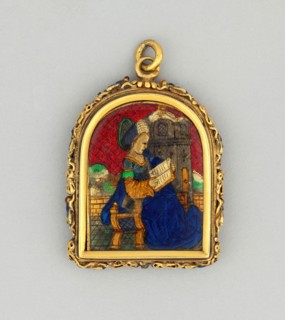 Reliquary Pendant of Saint Barbara, France, c. 1500. Creator: Unknown.