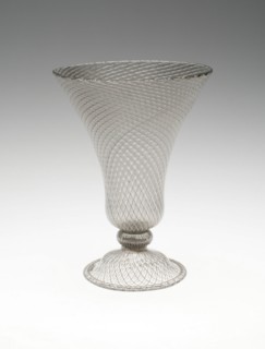 Vetro a reticello goblet, Venice, c. 1600. Creator: Unknown.
