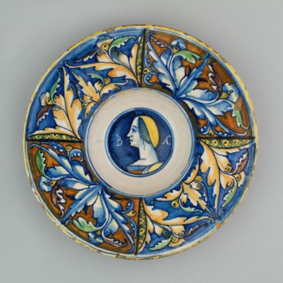 Plate with Female Bust, Castel Durante, c. 1525. Creator: Unknown.