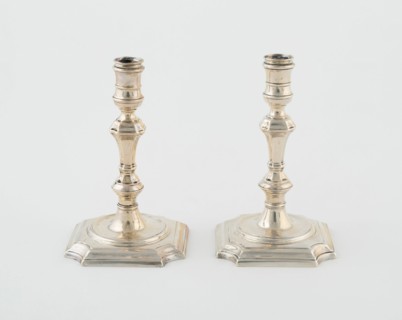 Pair of Taper Holders, England, 1723/24. Creator: Matthew Cooper.