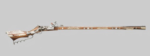 Wheellock Birding Rifle (Tschinke), Teschen, 1630. Creator: Unknown.